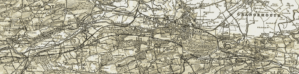 Old map of Auchengean in 1904-1907