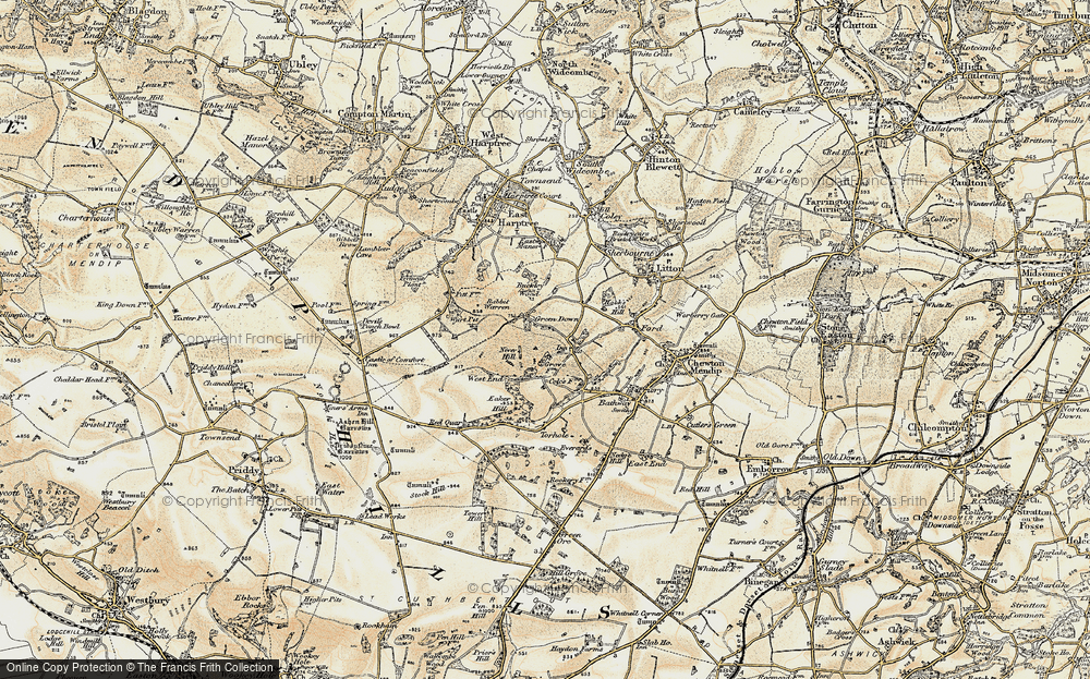 Old Map of Greendown, 1899 in 1899