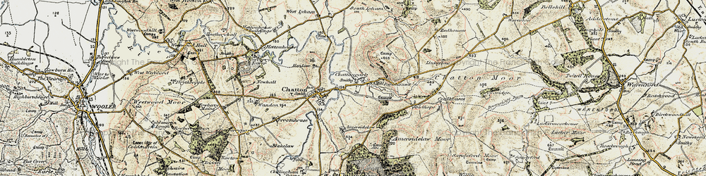 Old map of Amersidelaw Moor in 1901-1903