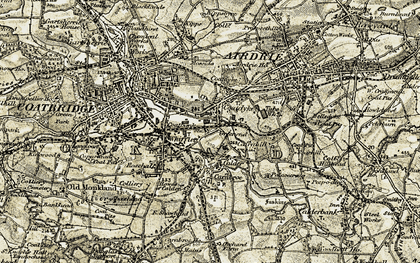 Old map of Greenend in 1904-1905