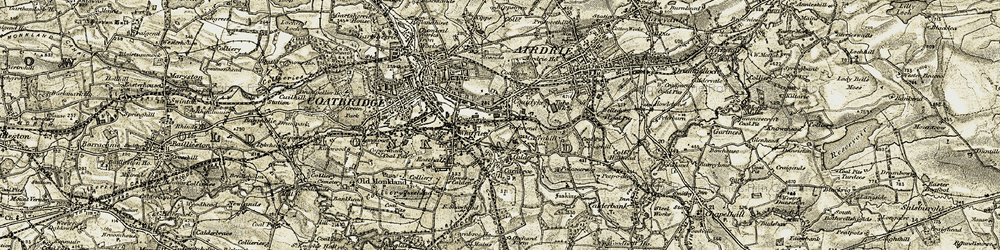 Old map of Greenend in 1904-1905