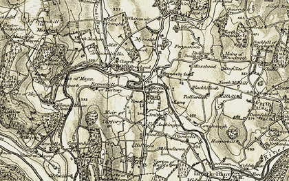 Old map of Auchingoul in 1910