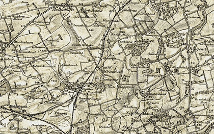 Old map of Brackenhirst in 1904-1905
