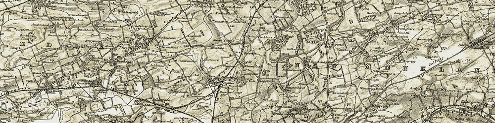 Old map of Brackenhirst in 1904-1905