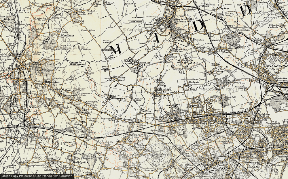 historic-ordnance-survey-map-of-greenford-1897-1909