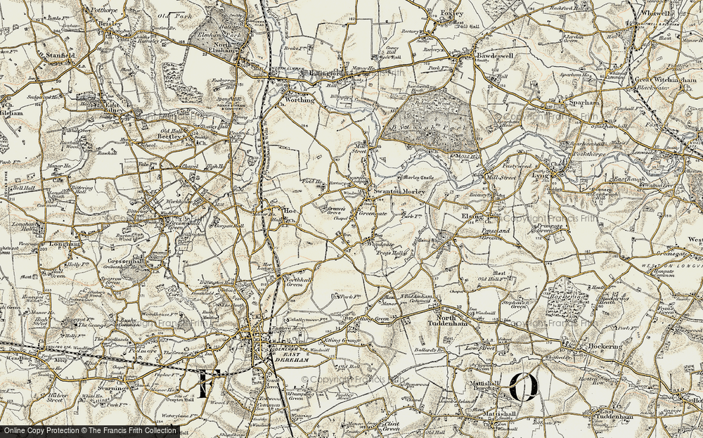 Old Map of Greengate, 1901-1902 in 1901-1902