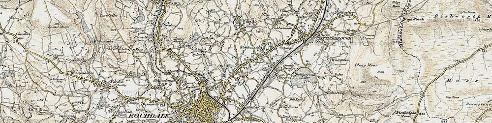 Old map of Greengate in 1903