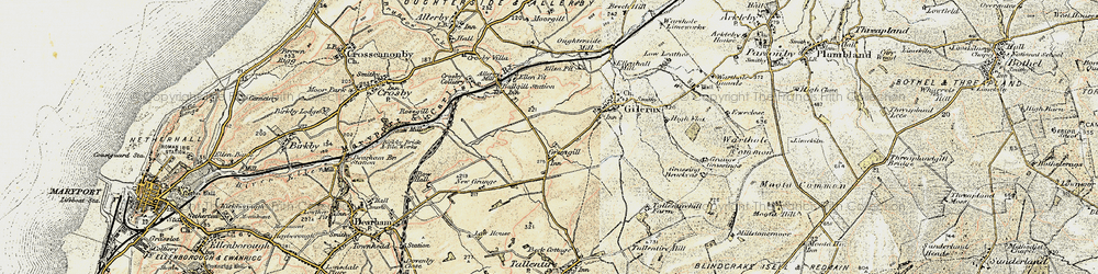 Old map of Greengill in 1901-1904