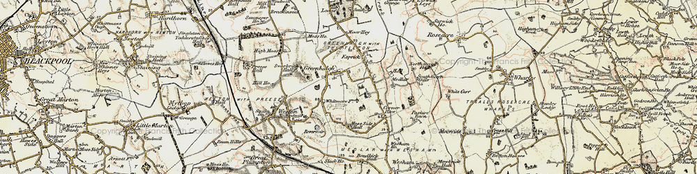 Old map of Greenhalgh in 1903-1904