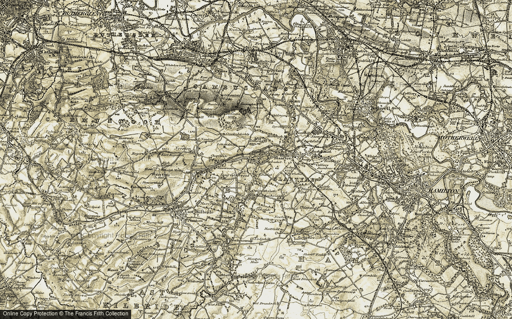 Old Map of Greenhall, 1904-1905 in 1904-1905