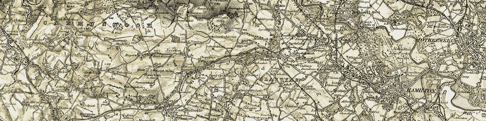 Old map of Greenhall in 1904-1905