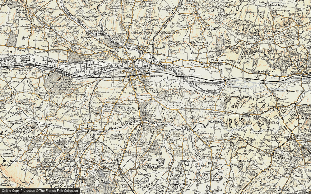 Old Map of Greenham, 1897-1900 in 1897-1900