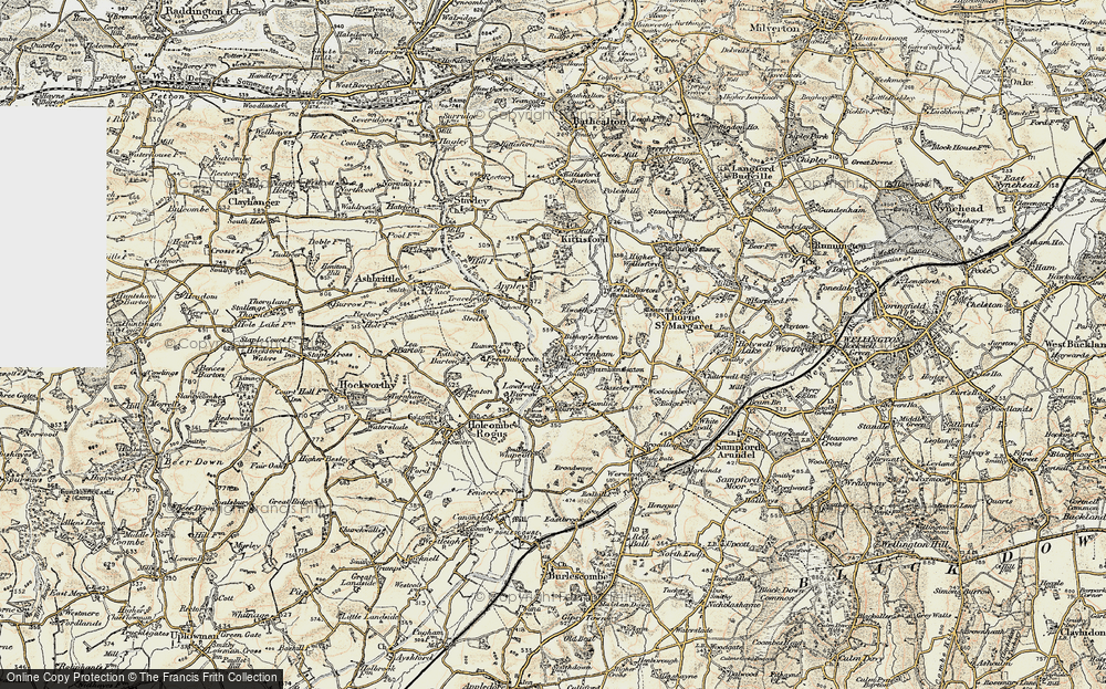 Old Map of Greenham, 1898-1900 in 1898-1900