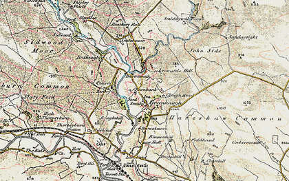 Old map of Belling Rigg in 1901-1904