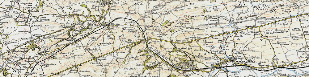 Old map of Greenhead in 1901-1904