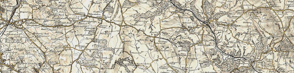 Old map of Greenhead in 1902