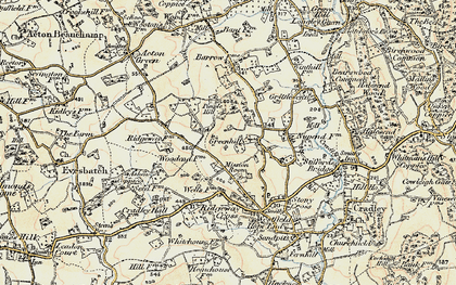 Old map of Greenhill in 1899-1901