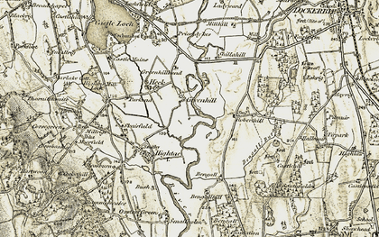 Old map of Greenhill in 1901-1904