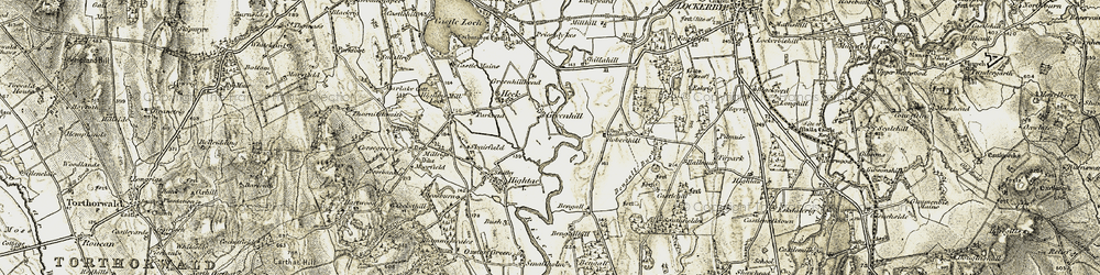 Old map of Bengall in 1901-1904
