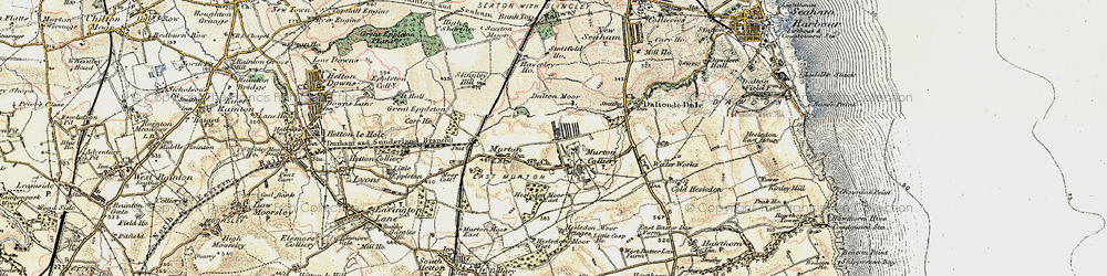 Old map of Greenhill in 1901-1904