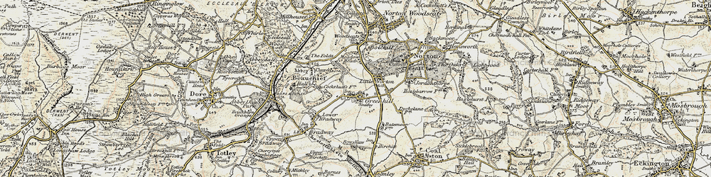 Old map of Greenhill in 1902-1903