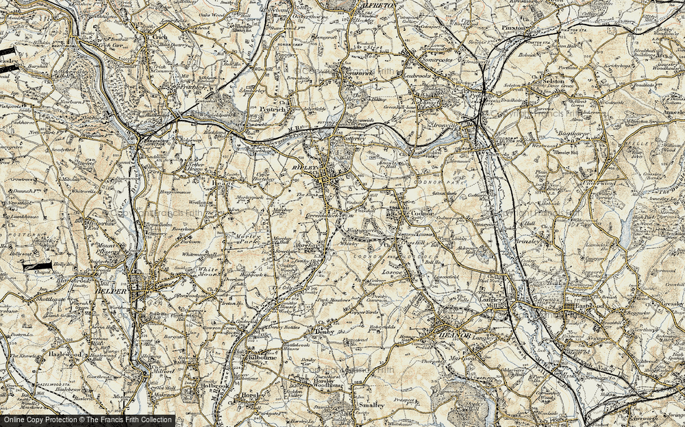 Old Map of Greenhillocks, 1902 in 1902