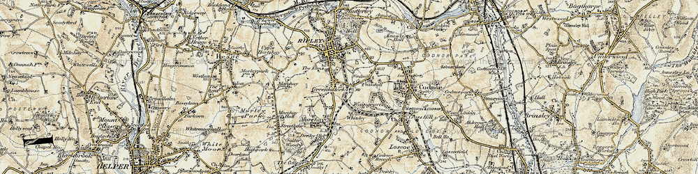 Old map of Greenhillocks in 1902