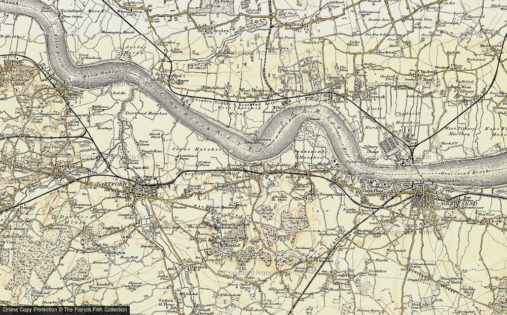 Old Map of Greenhithe, 1897-1898 in 1897-1898