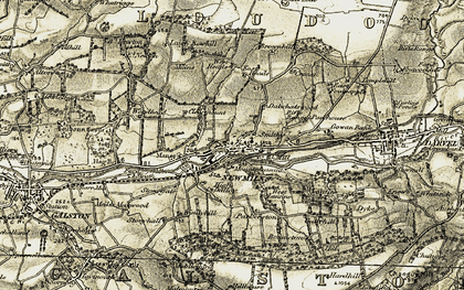 Old map of Greenholm in 1904-1905