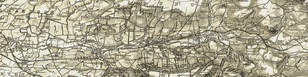 Old map of Greenholm in 1904-1905