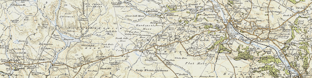 Old map of Greenhow in 1903-1904