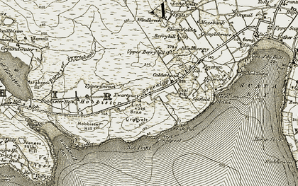 Old map of Greenigoe in 1911-1912