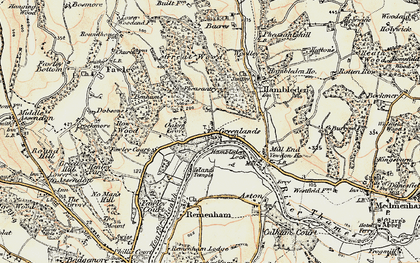 Old map of Greenlands in 1897-1909