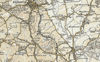 Old map of Greenlands in 1899-1902