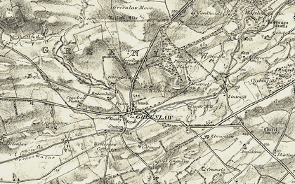 Old map of Greenlaw in 1901-1904