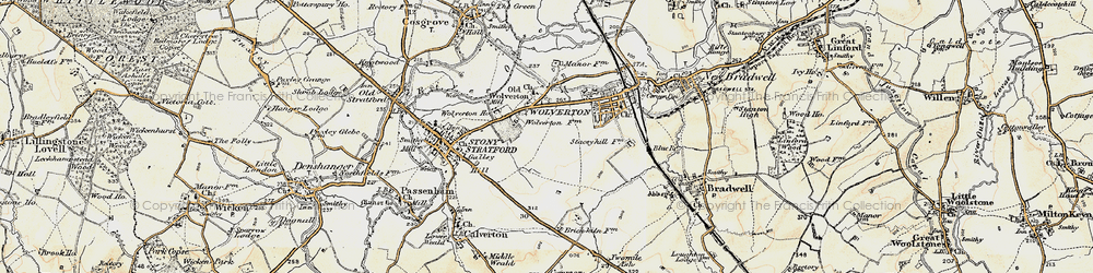 Old map of Greenleys in 1898-1901