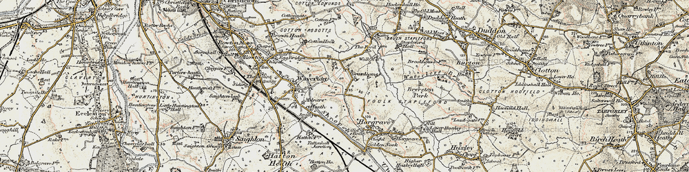 Old map of Greenlooms in 1902-1903