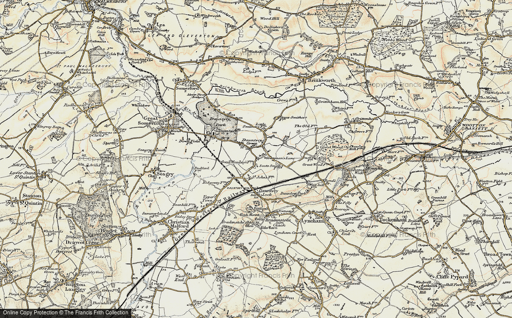 Old Map of Greenman's Lane, 1898-1899 in 1898-1899