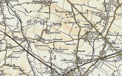 Old map of Greenmeadow in 1898-1899