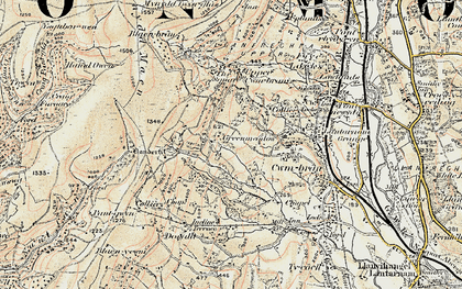 Old map of Greenmeadow in 1899-1900