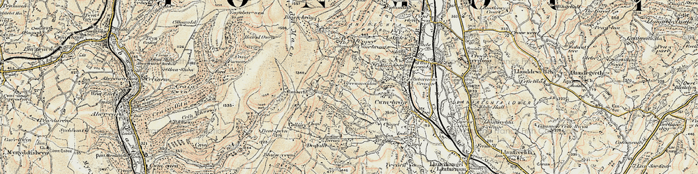 Old map of Greenmeadow in 1899-1900