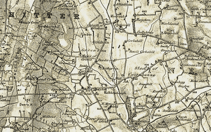 Old map of Abbotshaugh in 1909-1910