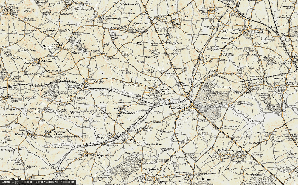 Old Map of Historic Map covering Caswell in 1898-1901