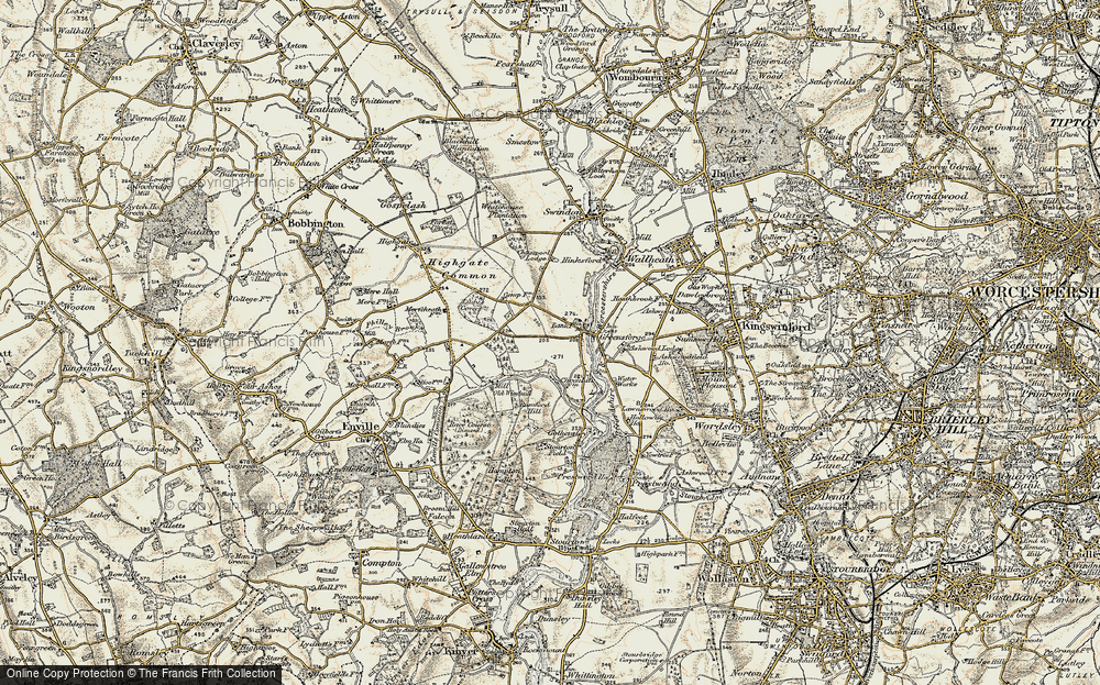 Old Map of Greensforge, 1902 in 1902