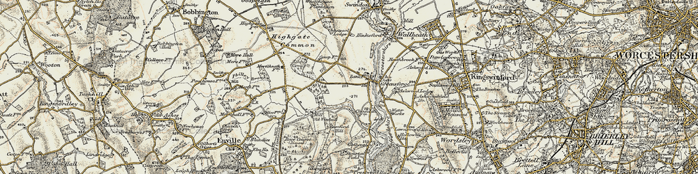 Old map of Greensforge in 1902