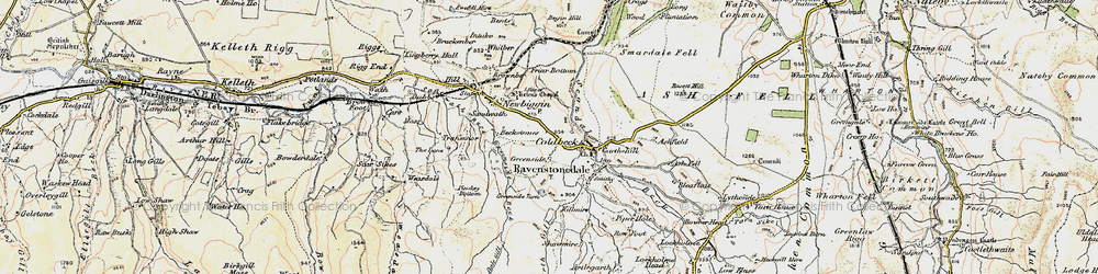 Old map of Greenside in 1903-1904