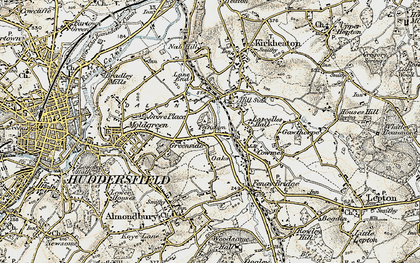 Old map of Greenside in 1903