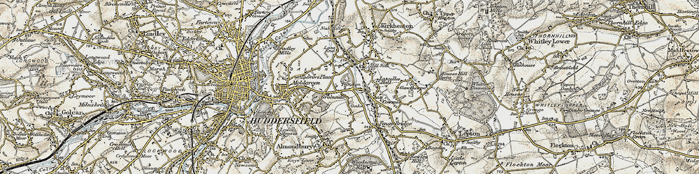 Old map of Greenside in 1903