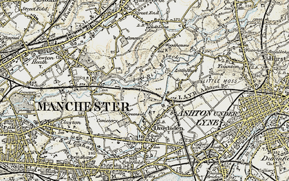 Old map of Greenside in 1903