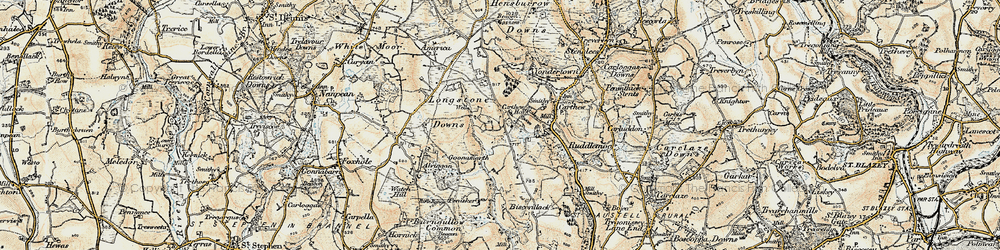 Old map of Greensplat in 1900